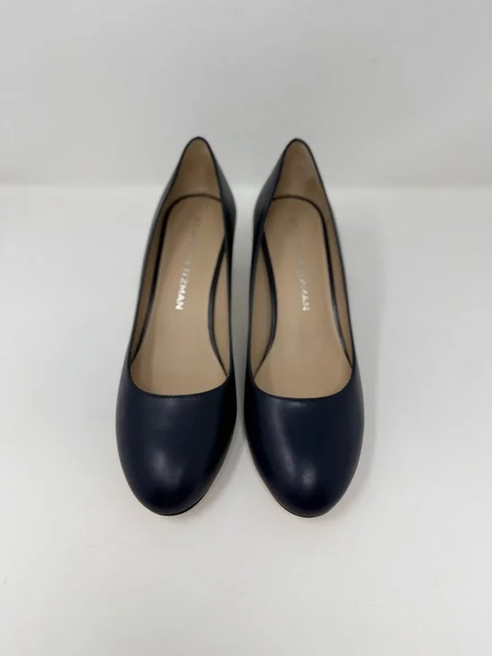 New Stuart Weitzman Babette Pump Blue Leather Sz 9 - Picture 7 of 15